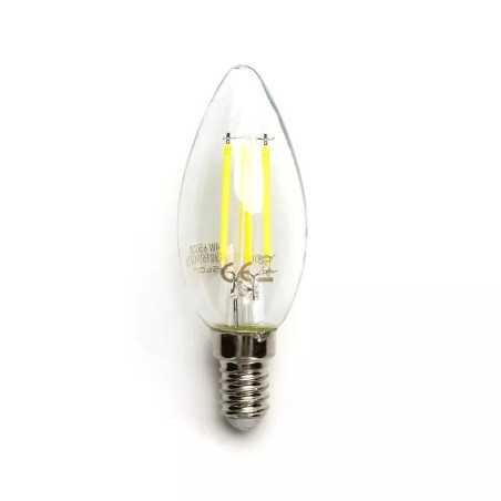 Żarówka LED filamentowa C35 E14 6W 6500K 660lm przezroczysta