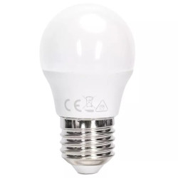 Żarówka LED G45 E27 4,8W RGB + ciepła biel 3000K z pilotem