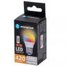 Żarówka LED G45 E27 4,8W RGB + ciepła biel 3000K z pilotem