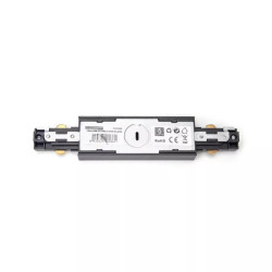 Łącznik prosty czarny do szyn trójprzewodowych 182x105x18 mm