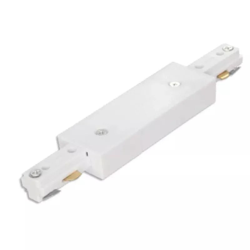 Łącznik prosty do systemu szyn trójprzewodowych biały L182x105x18 mm