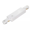 Łącznik prosty do systemu szyn trójprzewodowych biały L182x105x18 mm