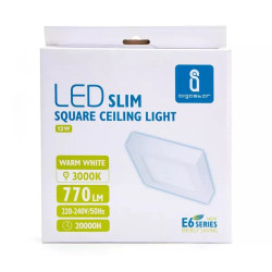 Panel LED natynkowy kwadratowy 12W 3000K biały 1190lm do wnętrz