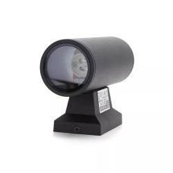 Kinkiet ścienny czarny z dwoma oprawkami GU10, aluminiowy, IP65