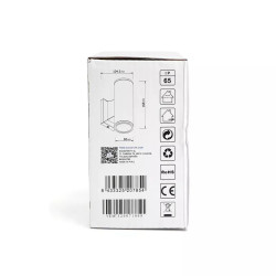 Kinkiet ścienny czarny z dwoma oprawkami GU10, aluminiowy, IP65