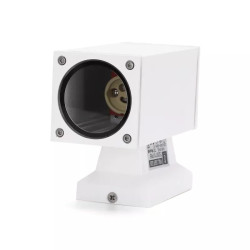 Kinkiet ścienny biały z oprawką GU10, max 35W, IP65, aluminium