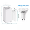 Kinkiet ścienny biały z oprawką GU10, max 35W, IP65, aluminium