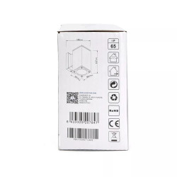 Kinkiet ścienny biały z oprawką GU10, max 35W, IP65, aluminium