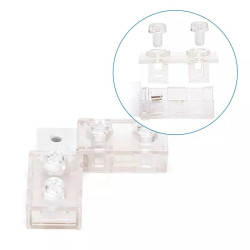 Łącznik typu L do paska LED panel 10 mm biały przezroczysty IP54 250V