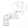 Łącznik typu L do paska LED panel 10 mm biały przezroczysty IP54 250V