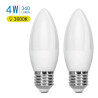 Żarówki LED świeczki E27 4W 3000K ciepłe światło, 2 sztuki