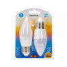 Żarówki LED świeczki E27 4W 3000K ciepłe światło, 2 sztuki
