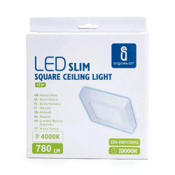 Panel natynkowy LED 12W barwa neutralna 4000K 1190lm kwadratowy