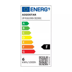 Żarówka LED 6W GU10 3000K 435lm szklana do wnętrz Aigostar