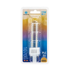 Świetlówka LED PLC 2U 11W ciepła 3000K G24d-3 1070lm