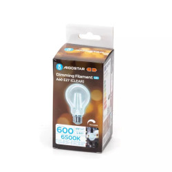 Żarówka LED filament A60 E27 6W 6500K przezroczysta 600lm