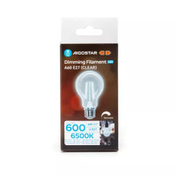 Żarówka LED filament A60 E27 6W 6500K przezroczysta 600lm