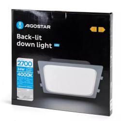 Panel LED podtynkowy kwadratowy 24W 4000K 2700 lm biały