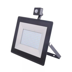 Reflektor LED 100W 4000K z czujnikiem ruchu czarny IP65