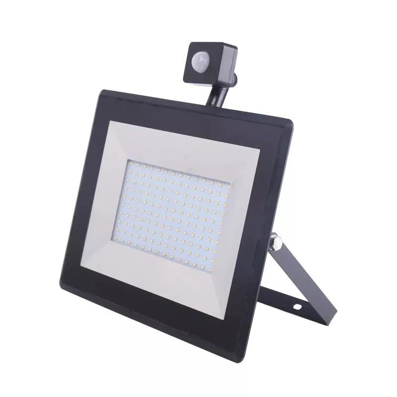 Reflektor LED 100W 4000K z czujnikiem ruchu czarny IP65