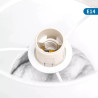 Lampa stołowa ceramiczna z oprawką E14 do 40W, biało-szara