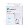 Lampa stołowa ceramiczna z oprawką E14 do 40W, biało-szara