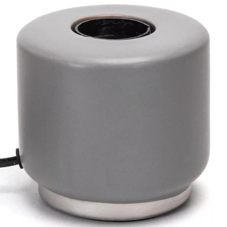 Stojąca lampa stołowa szara ceramiczna z gniazdem E27 do 60W
