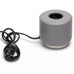 Stojąca lampa stołowa szara ceramiczna z gniazdem E27 do 60W