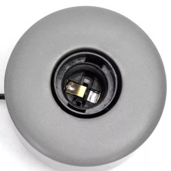 Stojąca lampa stołowa szara ceramiczna z gniazdem E27 do 60W