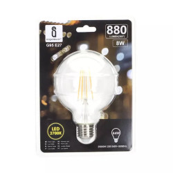 Żarówka LED Filament G95 E27 8W ciepła barwa 2700K 880lm