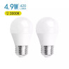 Zestaw 2 żarówek LED G45 E27 4,9W 3000K ciepłe światło 420lm