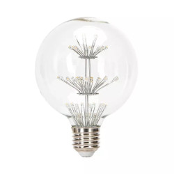 Żarówka LED G95 E27 1,8W ciepła 1800K z dekoracyjnym wzorem