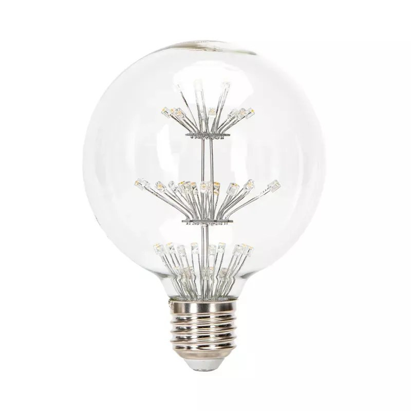 Żarówka LED G95 E27 1,8W ciepła 1800K z dekoracyjnym wzorem