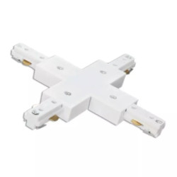 Łącznik biały do szyn typu X trójprzewodowy 182x105x18 mm