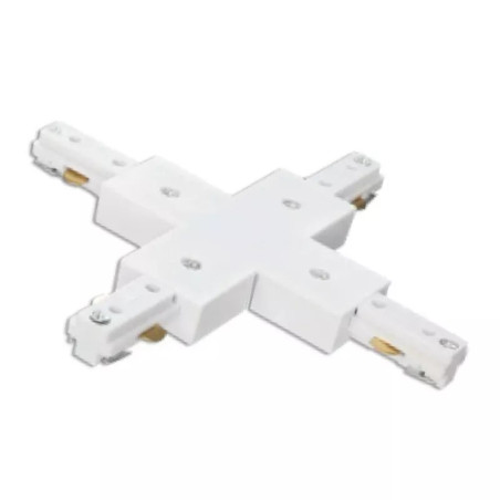 Łącznik biały do szyn typu X trójprzewodowy 182x105x18 mm