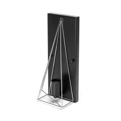 Kinkiet ścienny metalowy czarny z gniazdem E27, moc do 40W