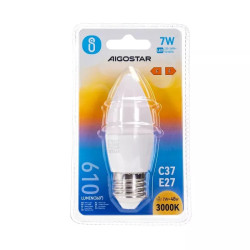 Żarówka LED świeczka E27 7W ciepła barwa 3000K 610lm biała