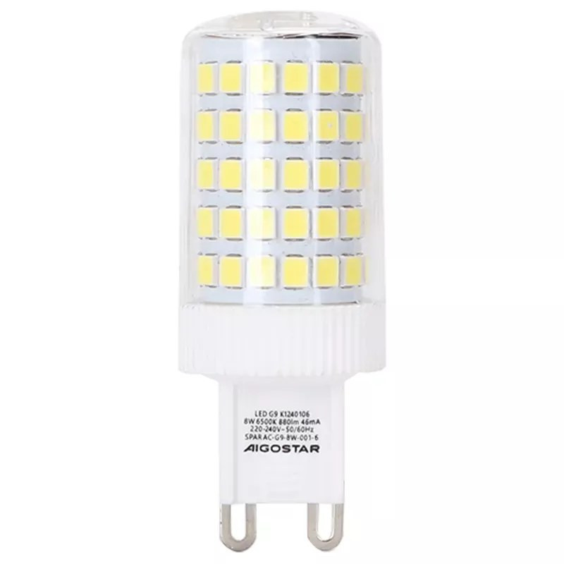 Żarówka LED G9 8W 6500K 880lm zimna barwa biała