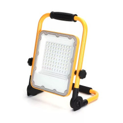 Lampa robocza LED 50W 6500K z akumulatorem i kablem USB żółta