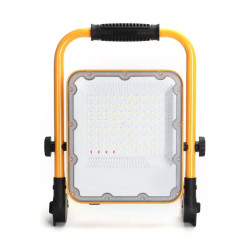 Lampa robocza LED 50W 6500K z akumulatorem i kablem USB żółta