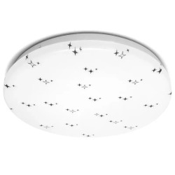 Lampa sufitowa LED 20W 3000K 2200lm z geometrycznym wzorem biała