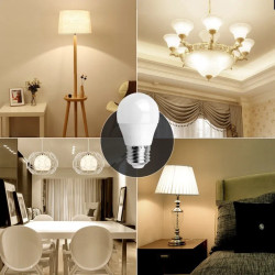 Zestaw 2 żarówek LED G45 E27 9W 3000K biały plastik ciepłe światło