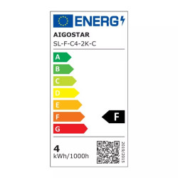 Żarówka LED filament 4W E14 bursztynowa C35 2200K 400lm