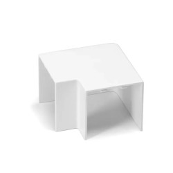Kolanko płaskie PVC białe 40x40 mm do wnętrz 4 sztuki