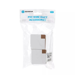 Kolanko płaskie PVC białe 40x40 mm do wnętrz 4 sztuki