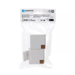 Kolanko płaskie PVC białe 40x40 mm do wnętrz 4 sztuki