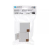Kolanko płaskie PVC białe 40x40 mm do wnętrz 4 sztuki