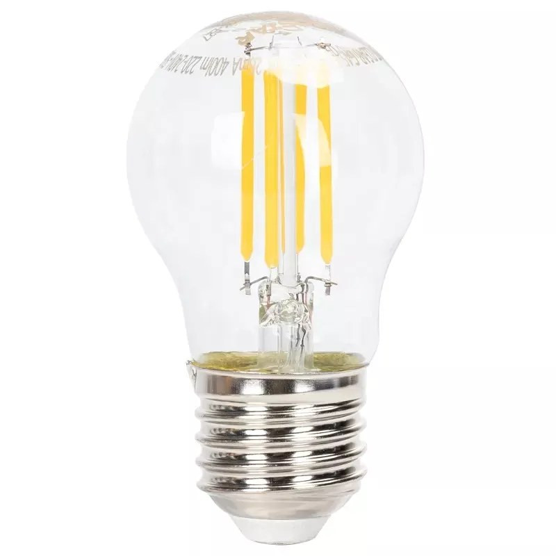 Żarówka LED E27 4W 2700K 400lm ściemnialna G45 szklana