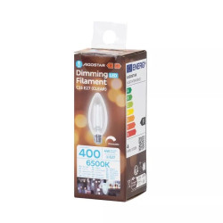 Żarówka LED świeczka G45 E27 4W 6500K zimna barwa 400lm ściemnialna