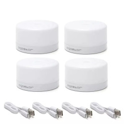 Lampka nocna akumulatorowa 1W zimna barwa 6500K 4 szt. USB